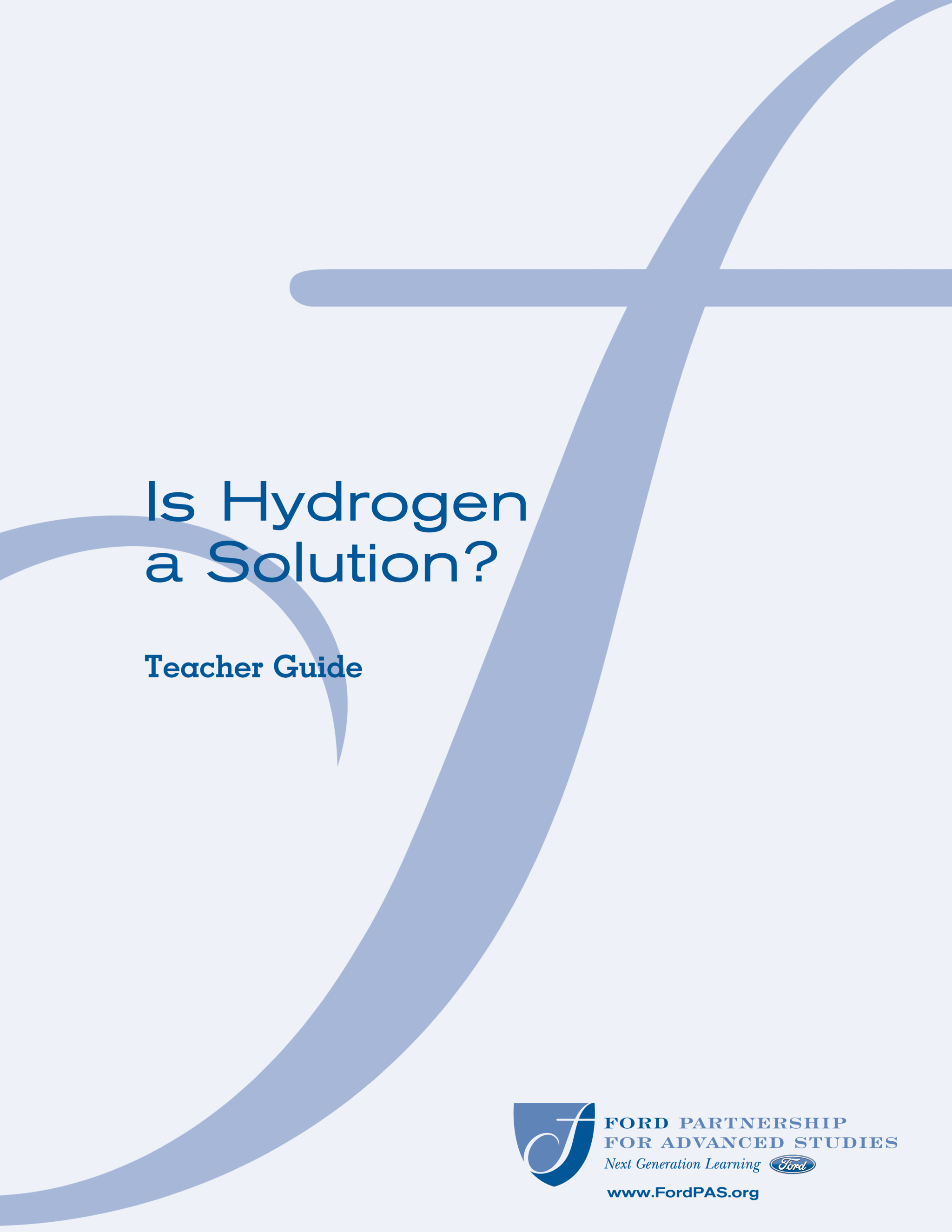 Cover page of Teacher Guide for Is Hydrogen a Solution?